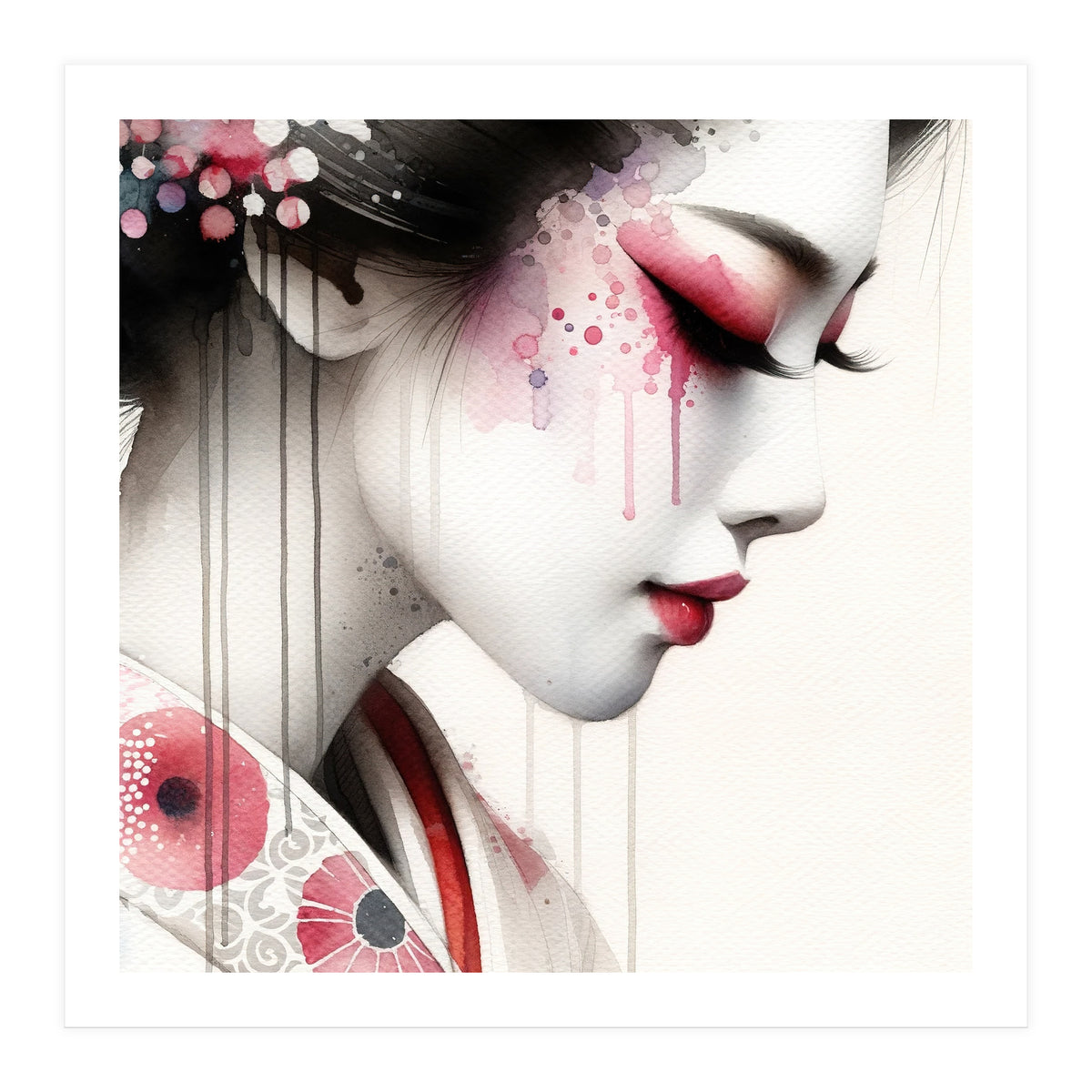 Petal Drift Modern Geisha (Print Only)
