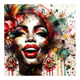 Brazilian Carnival Watercolor Portrait (Print Only) thumbnail