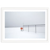 Detour sign in the snow beach thumbnail