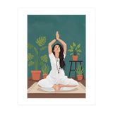 Serene Yoga Pose FitnessIllustration (Print Only) thumbnail
