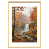Serene Autumn Waterfall in Misty Forest thumbnail