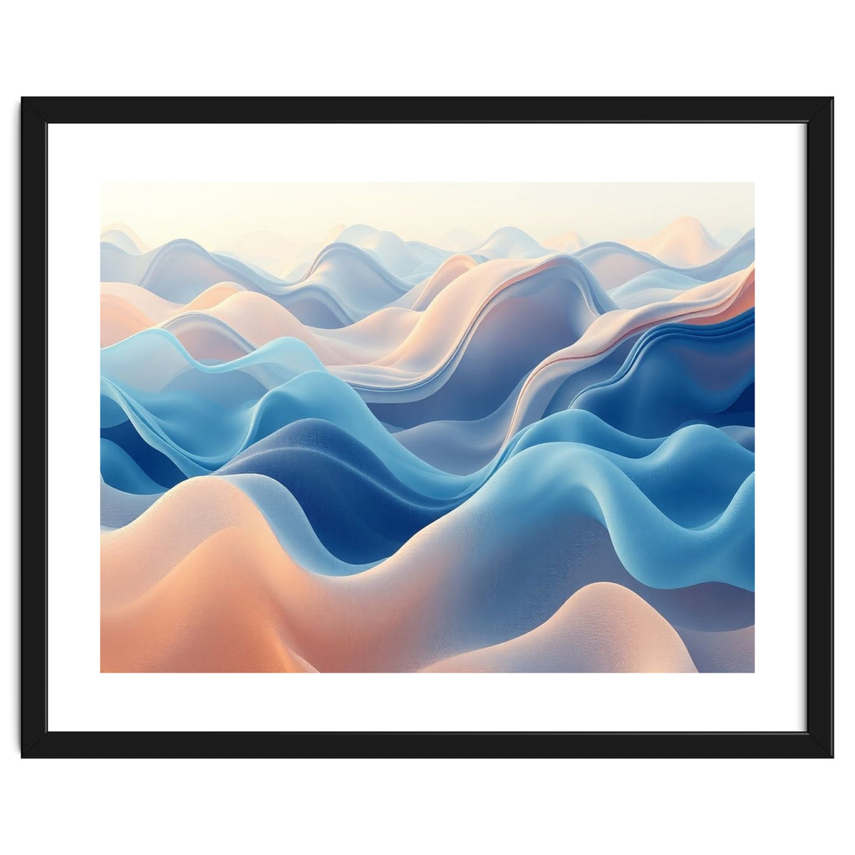 Ethereal Fluid Waves Abstract Art