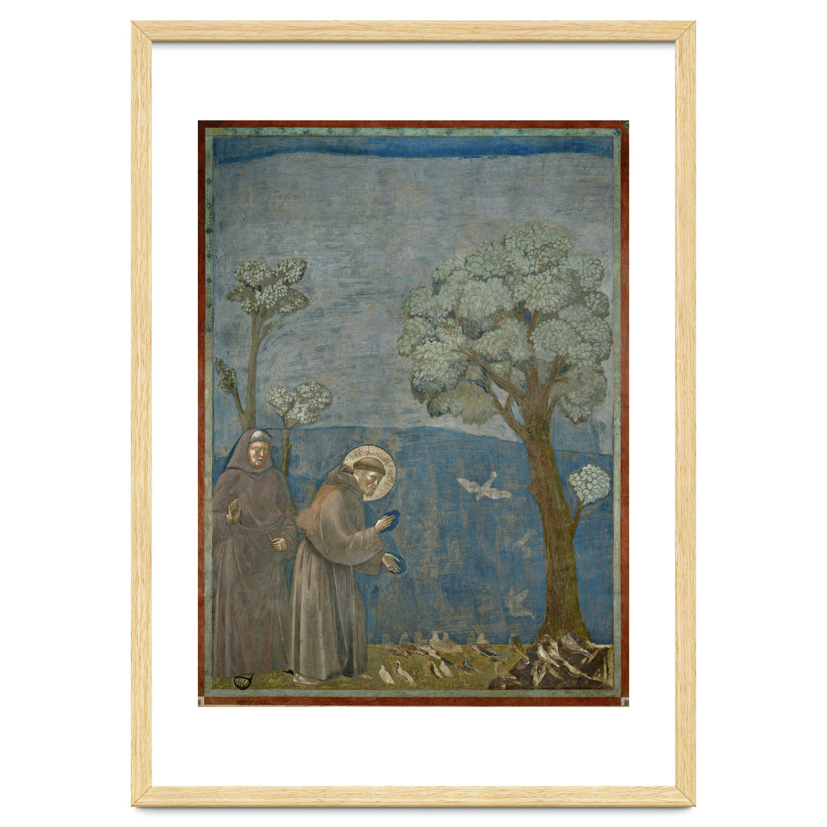 Saint Francis of Assisi preaching to the birds. Giotto. GIOTTO DE BONDONE (1266-1337).
