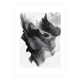 Abstract Black And White Wavy Lines Forming Organic Shapes (Print Only) thumbnail