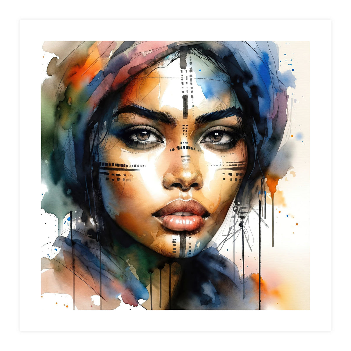 Tribal Muse Portrait (Print Only)