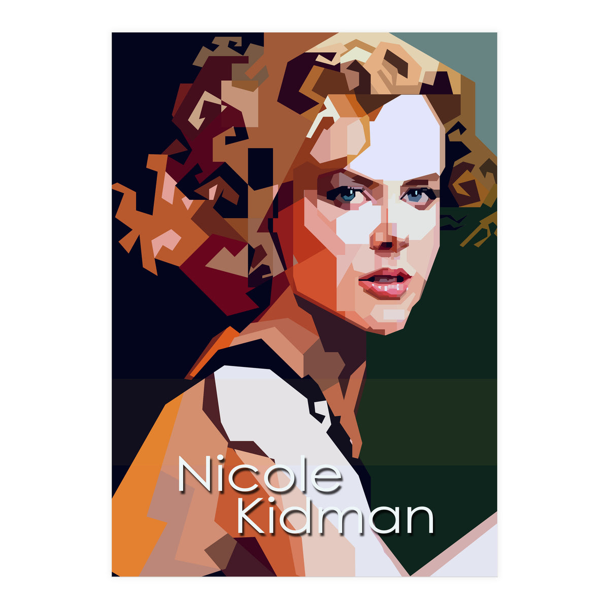 Nicole Kidman Hollywood Actress Retro Style (Print Only)