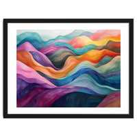 Colorful Abstract Wavy Landscape