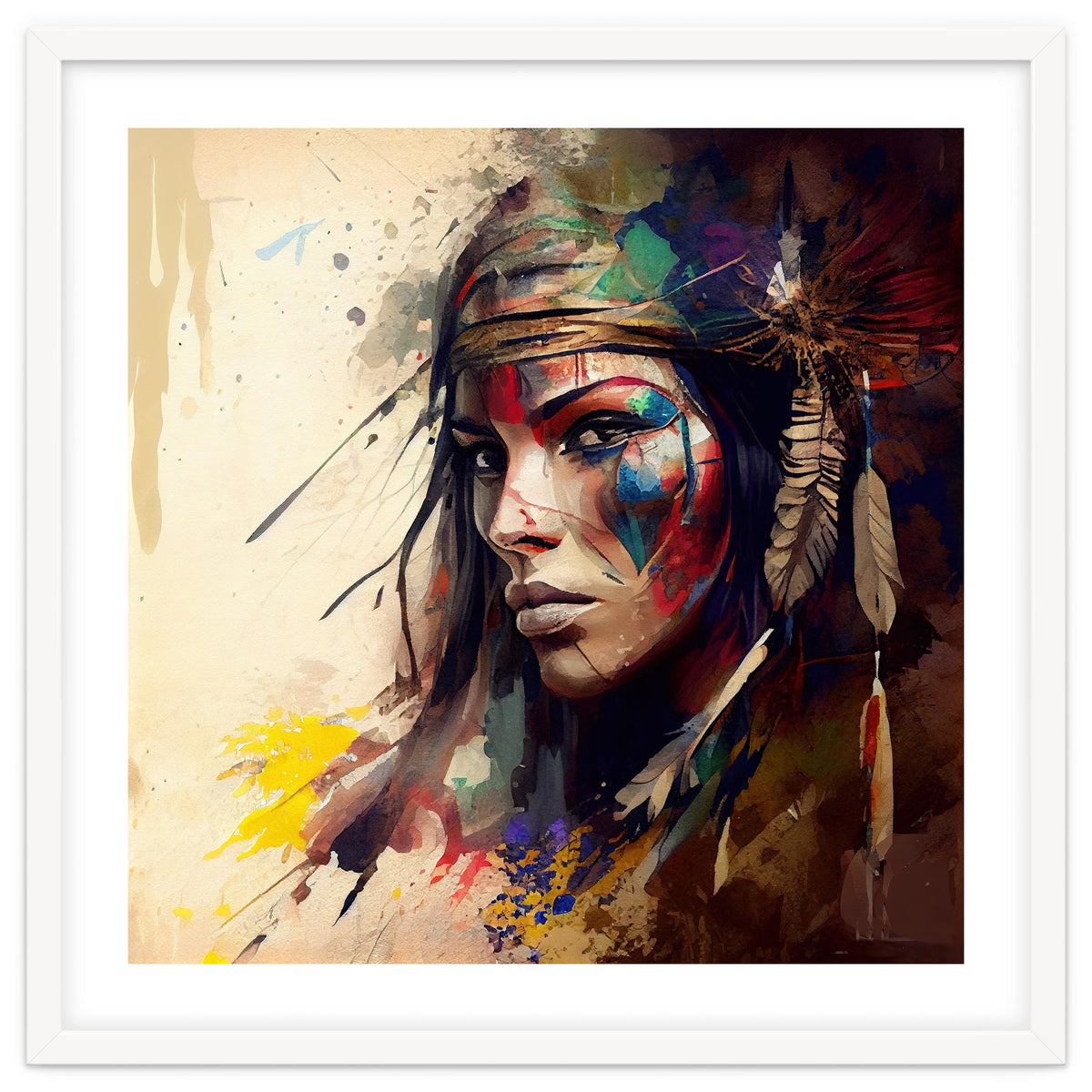 Powerful American Native Warrior Woman #4