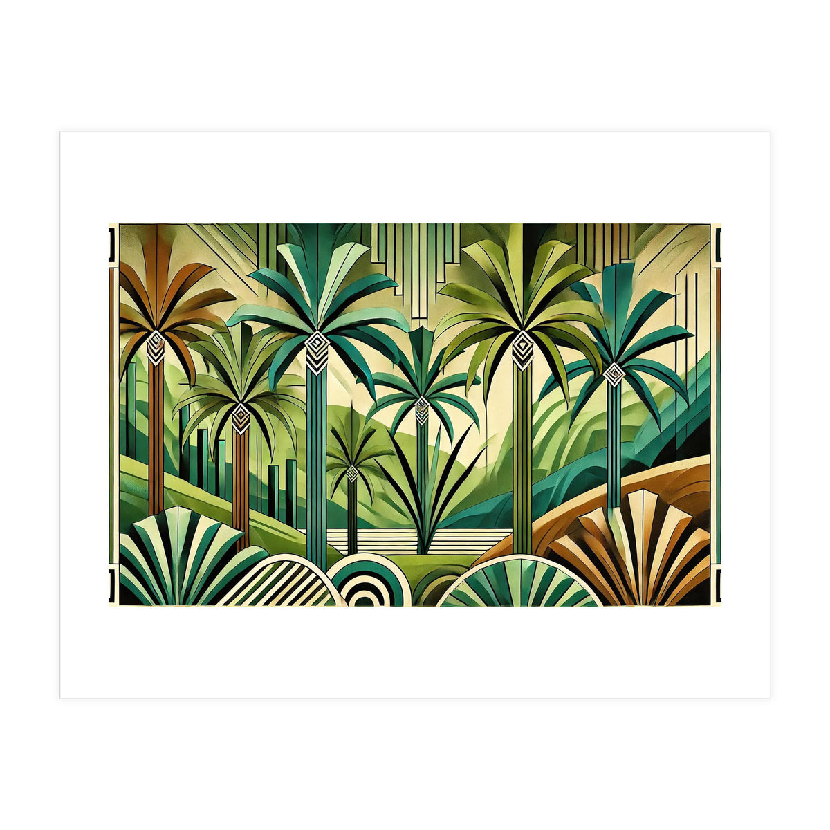 Tropical Art Deco Oasis (Print Only)