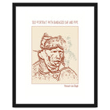 Self Portrait With Bandaged Ear And Pipe – Vincent Van Gogh thumbnail