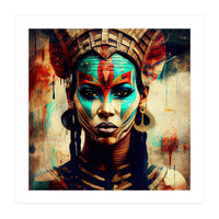 Armored Warrior Woman Portrait (Print Only)