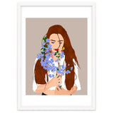 The Becoming, Nature Plants Bohemian Woman, Botanical Modern Mindful Self Care Self Love Positivity thumbnail