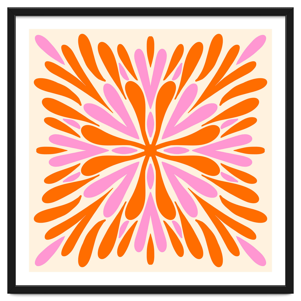 Symmetry Petals - pink and orange