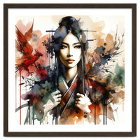 Phoenix Spirit Asian Warrior Portrait