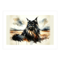 Mystical Black Cat In The Wild (Print Only)