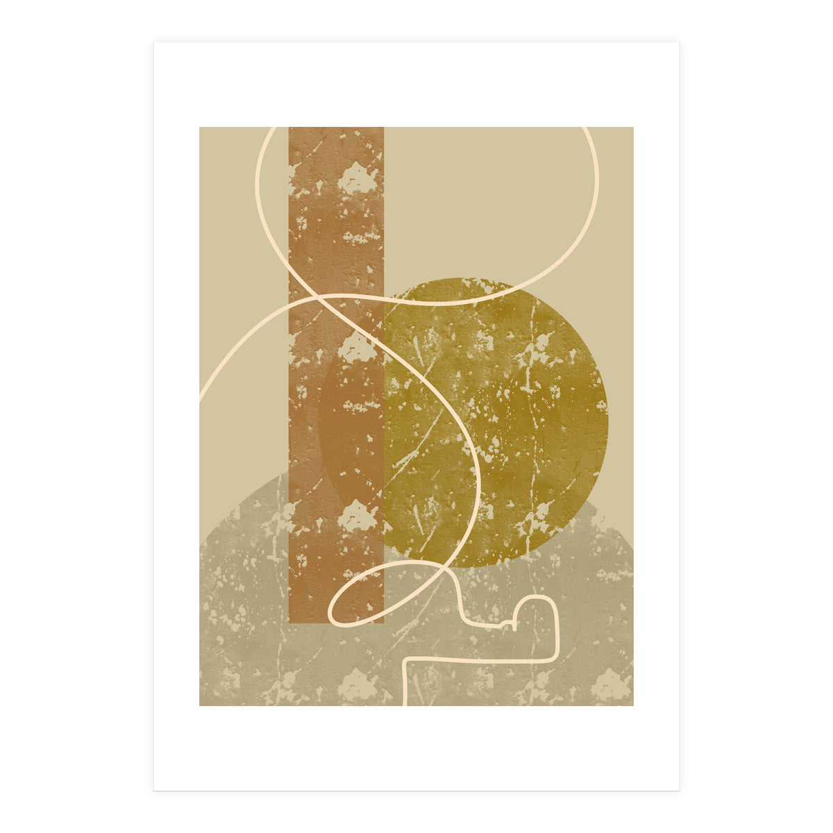 Interaction of Shapes and Lines (Print Only)