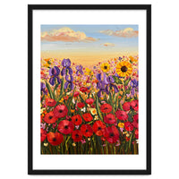 Vibrant Wildflower Field Oil Painting