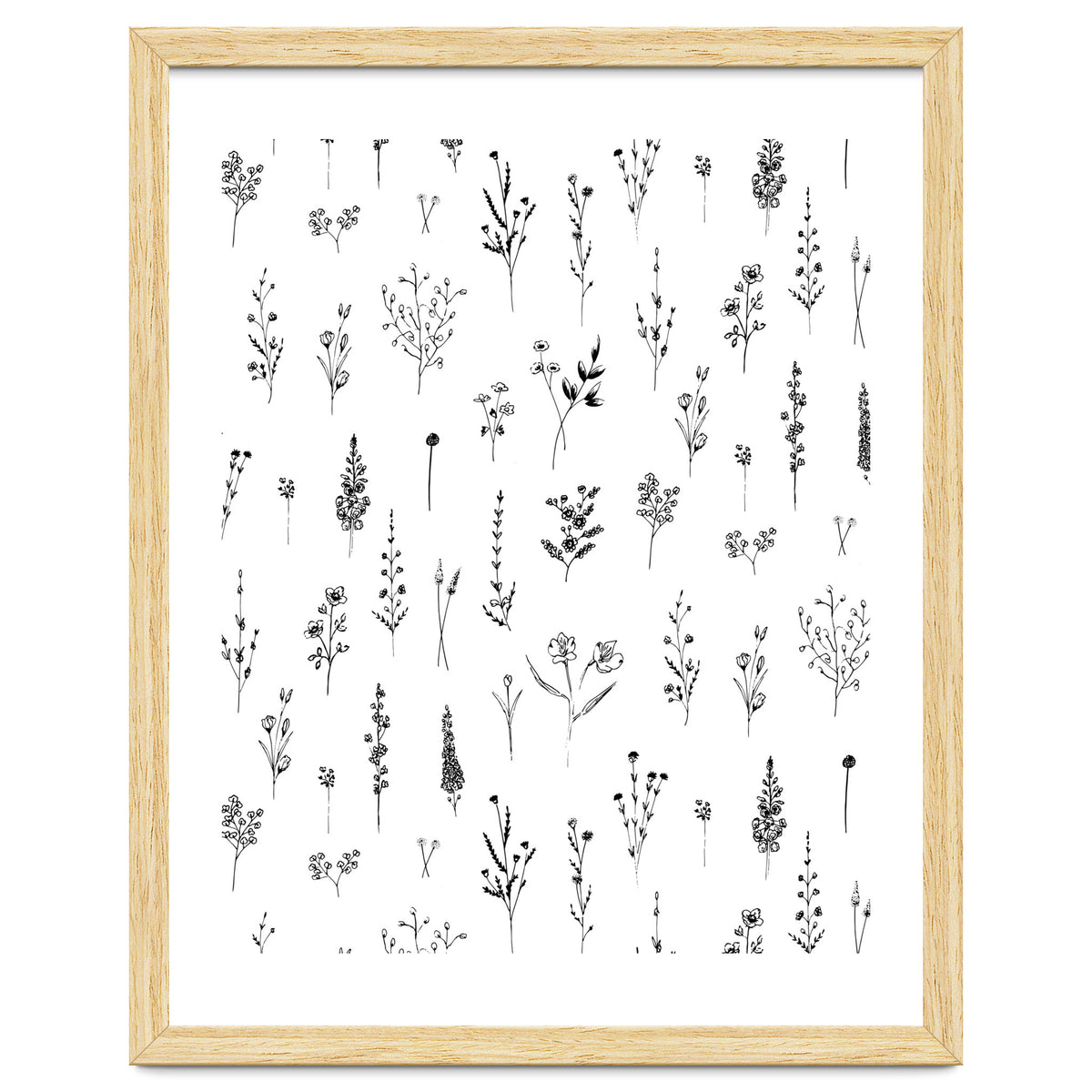 Wildflowers Minimalist Pattern