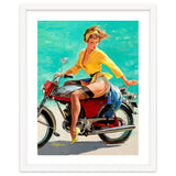 Pinup Sexy Motorcycle Girl thumbnail