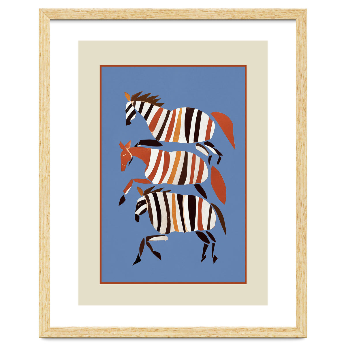 Striped Running Horses