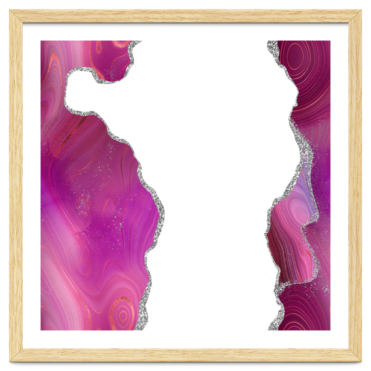 Magenta & Silver Agate Texture 06