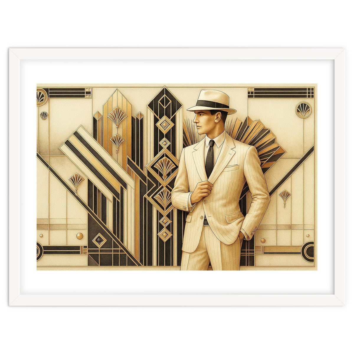 Gatsby Gentleman Art Deco Scene
