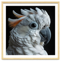 White Cockatoo Parrot With Orange Crest