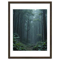 Ethereal Misty Forest in the Rain