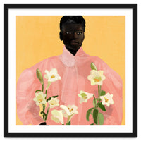 Girl Holding Flowers 2