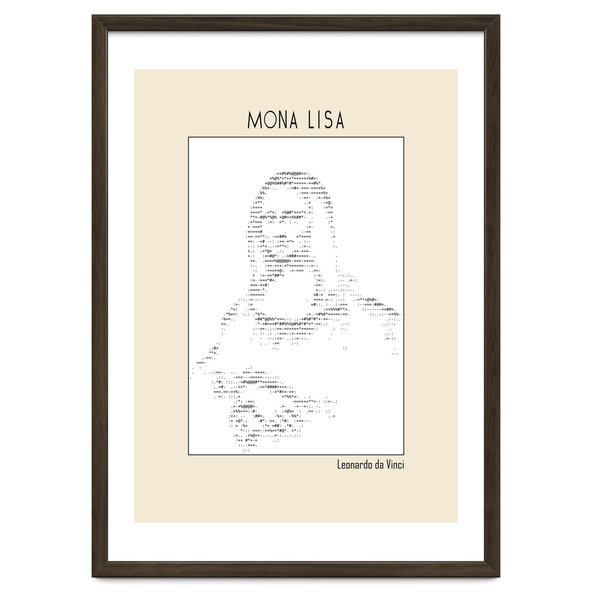 Mona Lisa – Leonardo Da Vinci Ascii Art