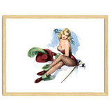 Pinup Sexy Girl Posing In Zorro Costume thumbnail