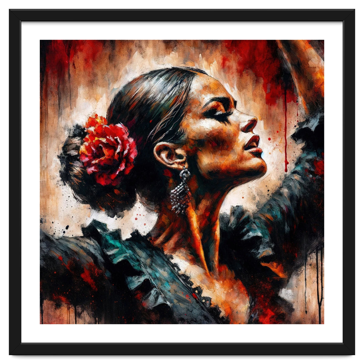 Watercolor Flamenco Dancer #5