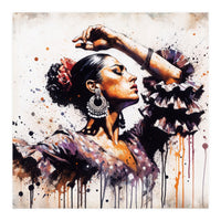 Watercolor Flamenco Dancer #1 (Print Only)
