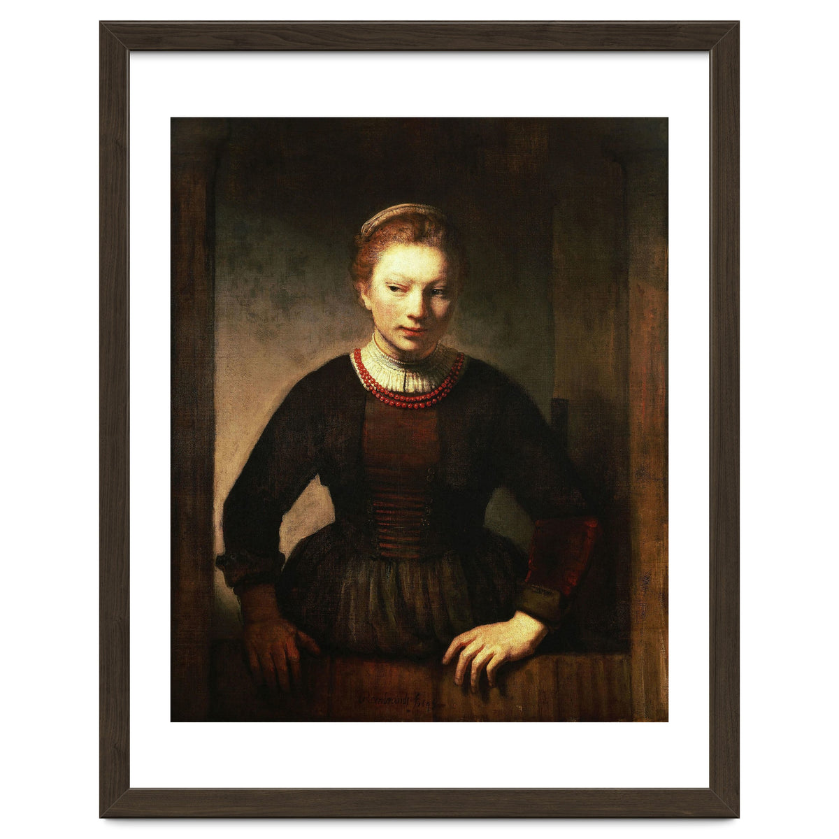 Rembrandt Harmenszoon van Rijn / 'Young Girl at an Open Half-Door', 1645.