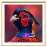 Close Up Pheasant Bird Head Detailed Feathers thumbnail