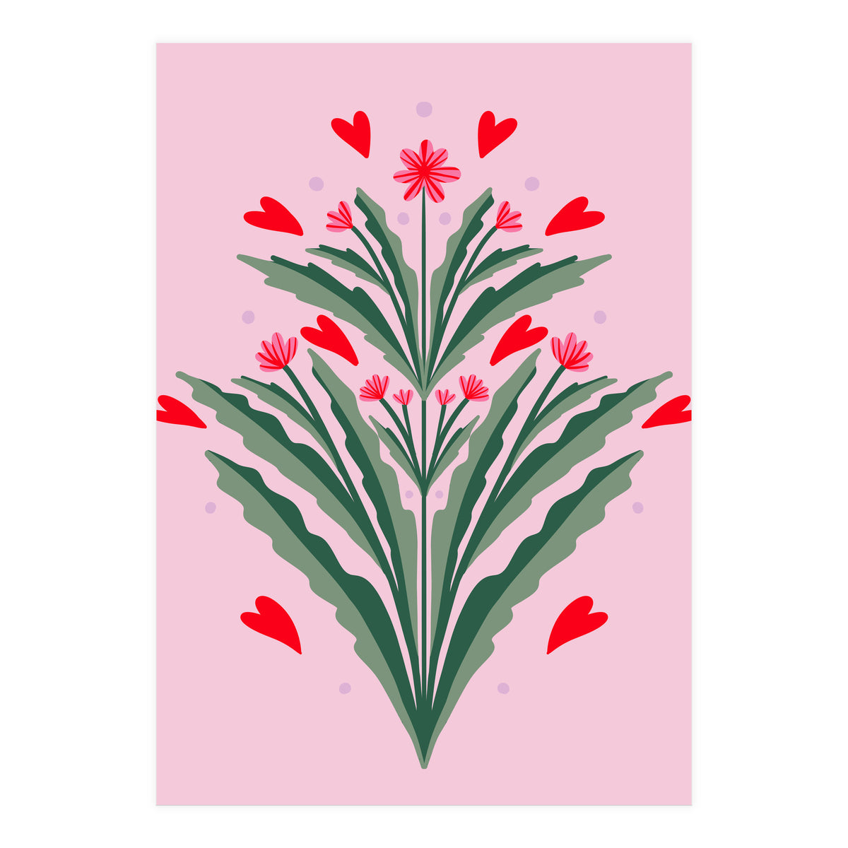 Hearts And Flowers Sum (Print Only)