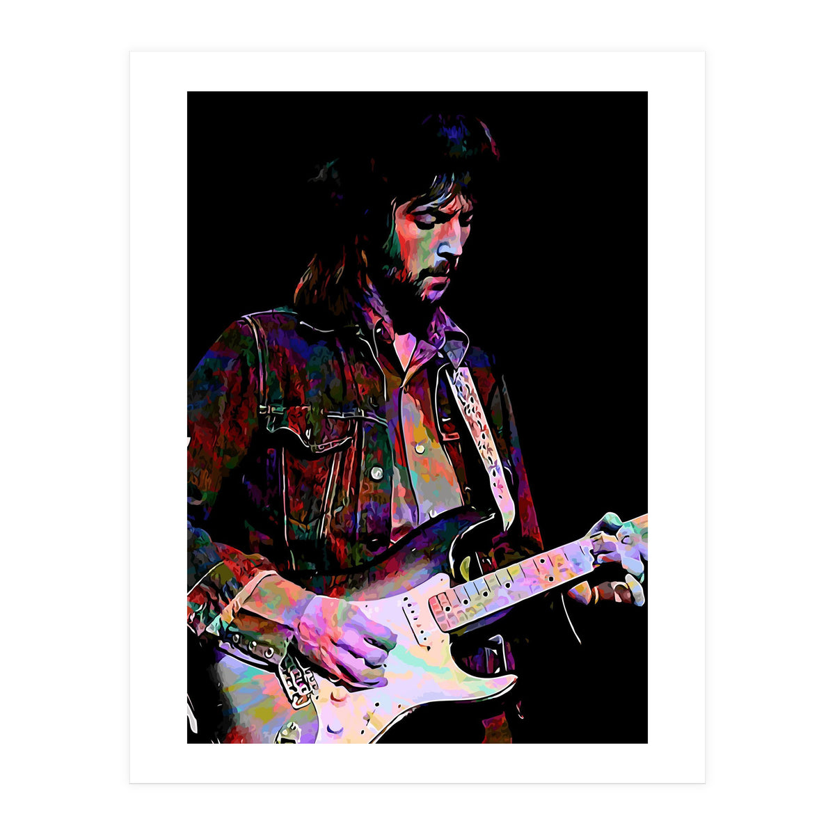 Eric Clapton Rock and Blues Guitarist Legend v2 (Print Only)