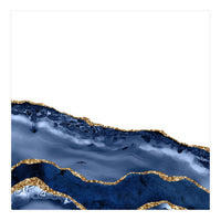 Navy & Gold Agate Texture 20  (Print Only)