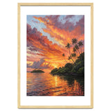 Impressionist Tropical Sunset Over Paradise Island thumbnail