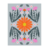 Orange Flower with pink buds (Print Only) thumbnail