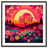 Folk Sunset Blossoming Tree thumbnail