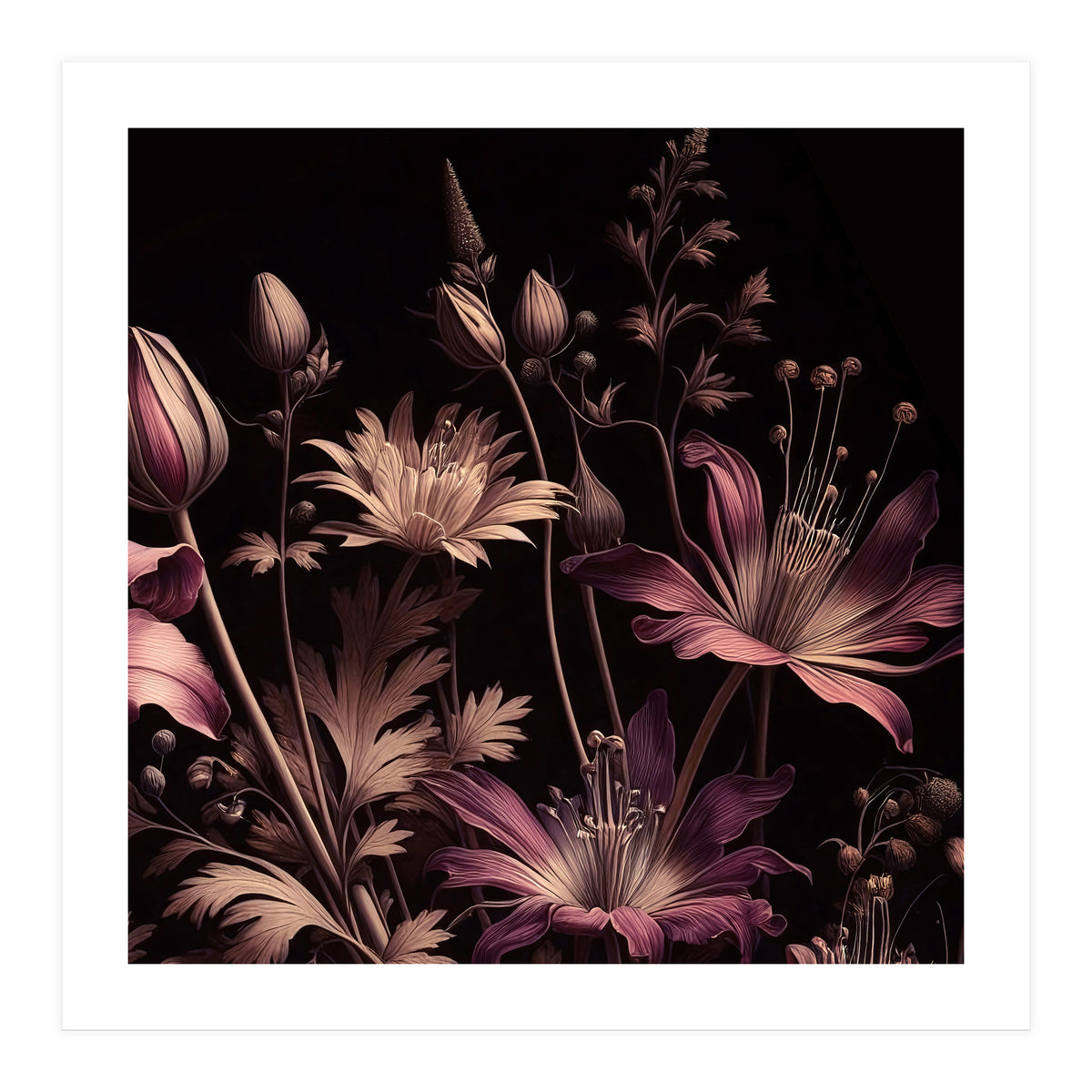 VINTAGE COLOURFUL BOTANICAL-10A-1 (Print Only)