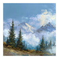 Majestic Snow-Capped Alpine Peaks (Print Only)
