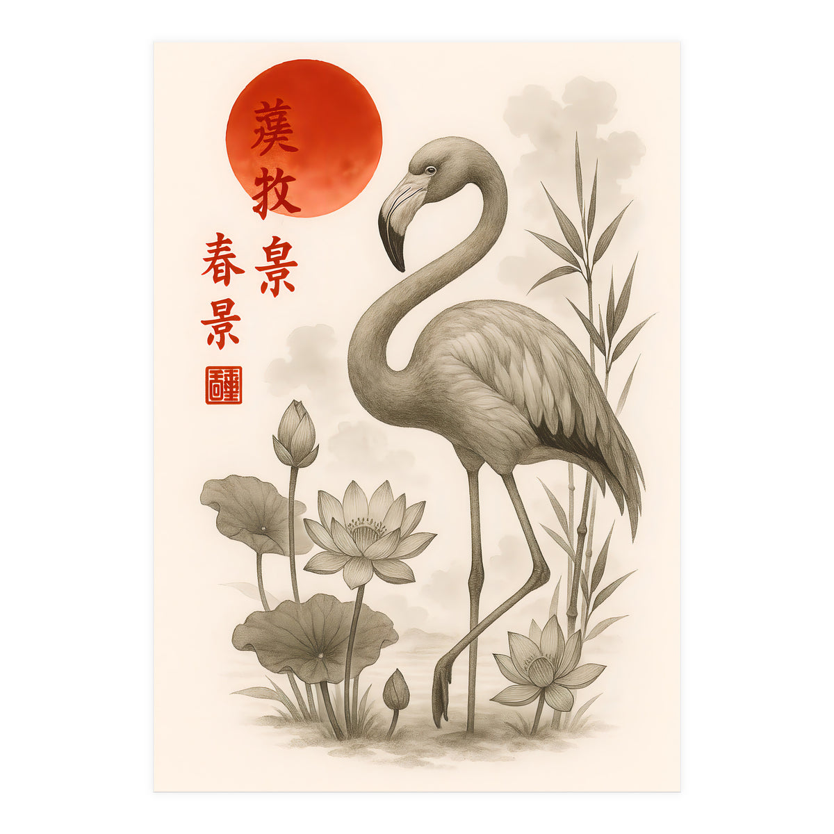 Flamingo Japanese (Print Only)