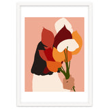 The Comfort Zone, Pastel Bohemian Woman, Floral Self Care Self Love Positivity Growth, Eclectic Boho Concept thumbnail