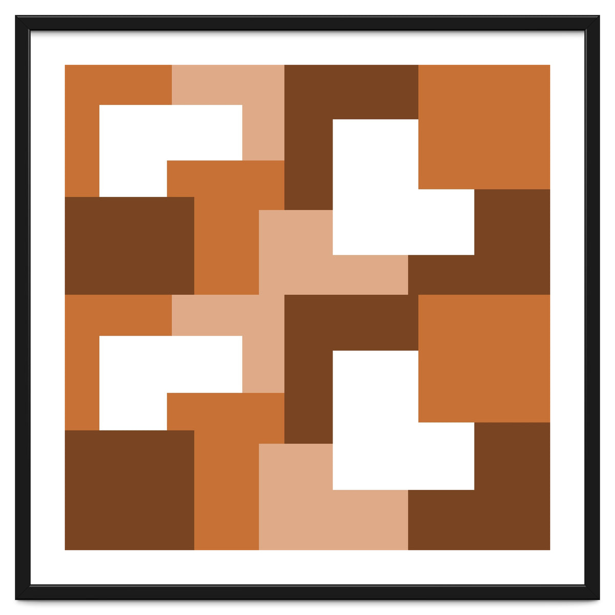 Brown Abstract Square Tiles