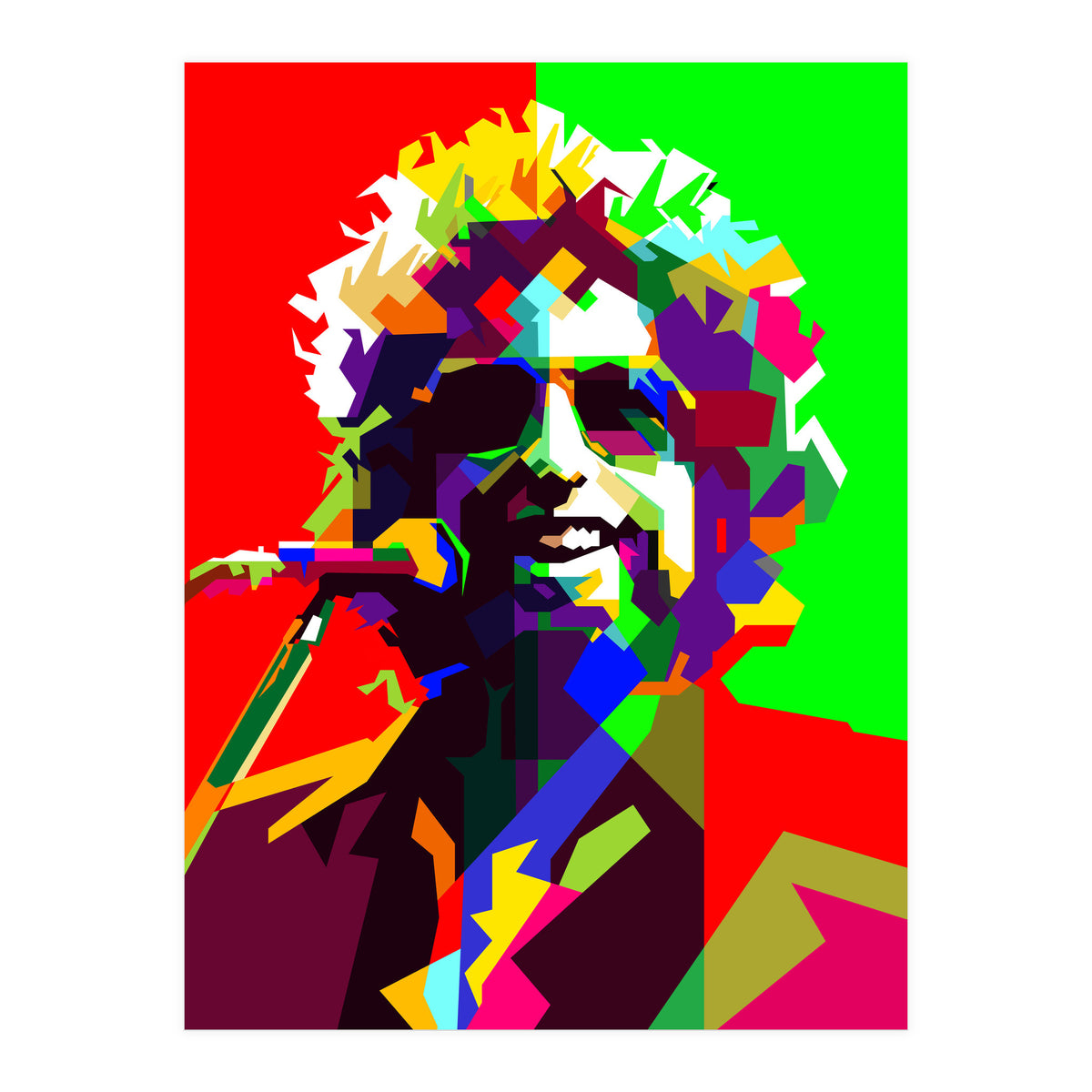 Bob Dylan Country Folk Singer Pop Art WPAP (Print Only)