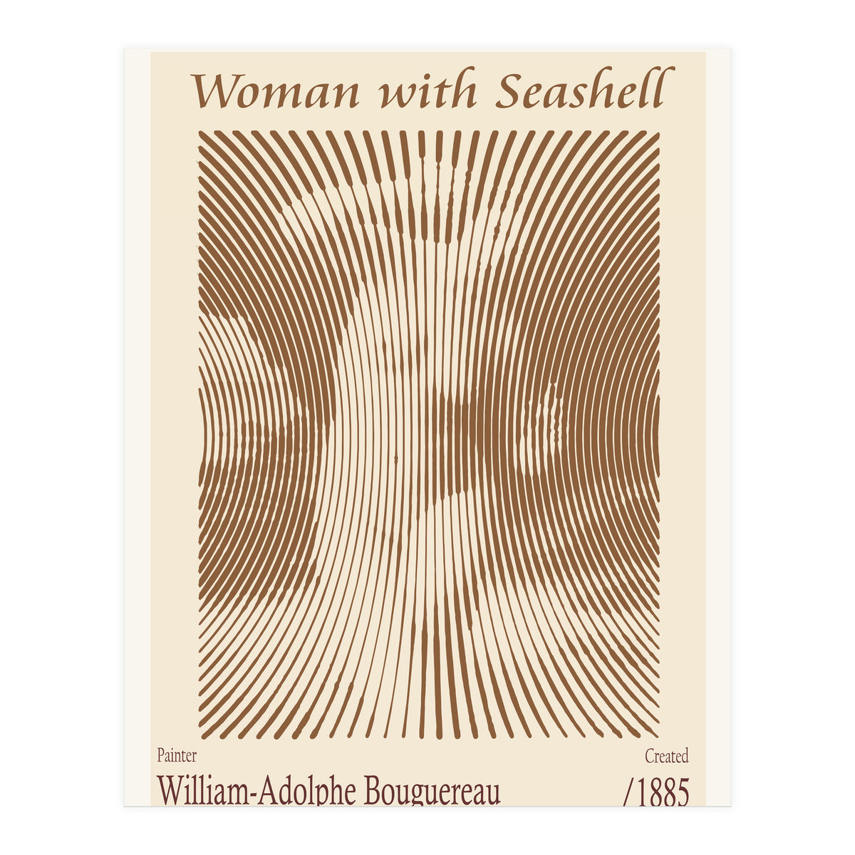 Woman With Seashell – William Adolphe Bouguereau (1885) (Print Only)