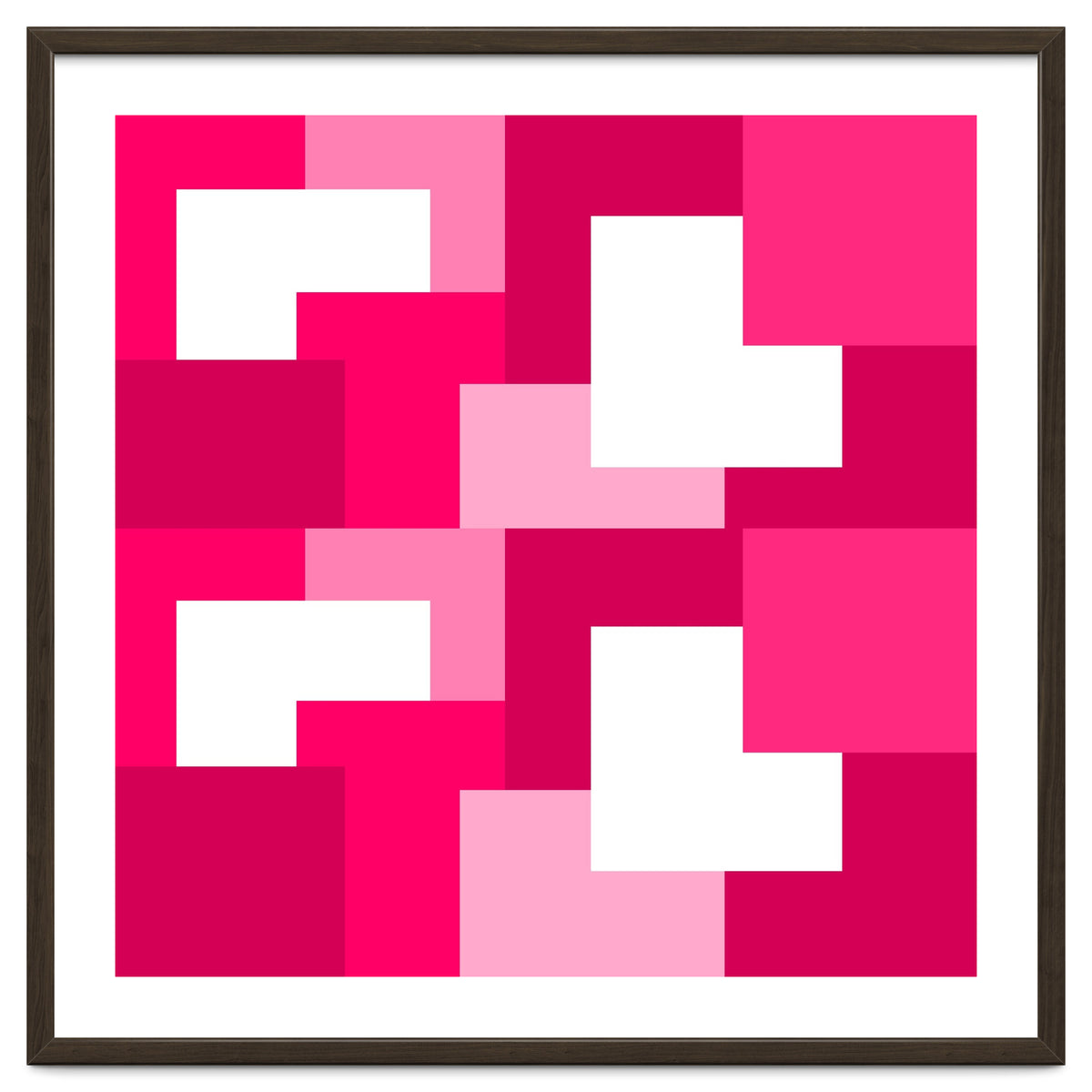 Pink Abstract Square Tiles