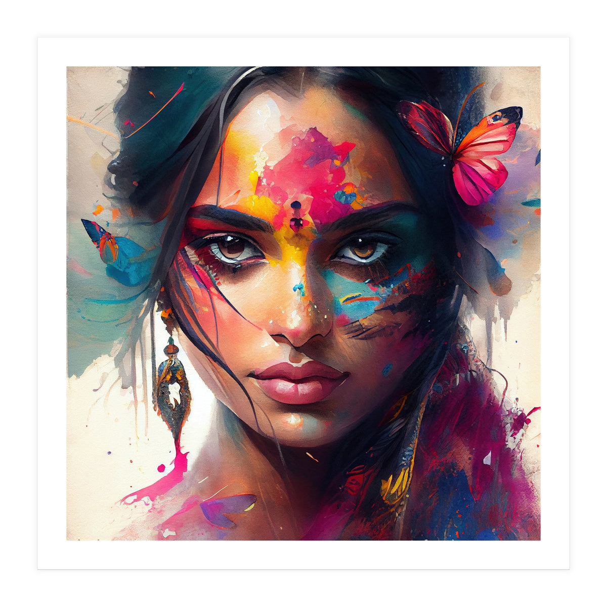 Festival Glow Hindu Portrait (Print Only)